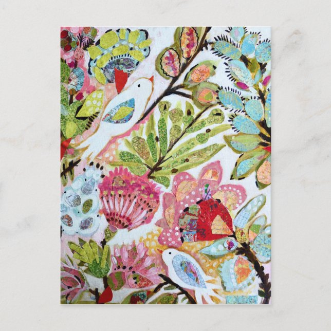 Vogelpapier II Postkarte (Vorderseite)