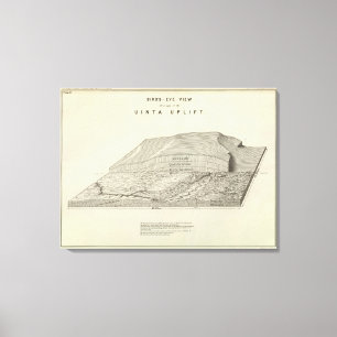 Vogelperspektive eines Teils des Uinta Uplift Leinwanddruck