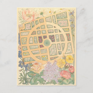 Vogelperspektive Landschaftsarchitektur Vintag Postkarte