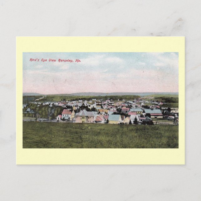 Vogelperspektive, Rangeley, Maine Vintag Postkarte (Vorderseite)