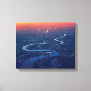 Vogelperspektive Stadt / Leinwanddruck