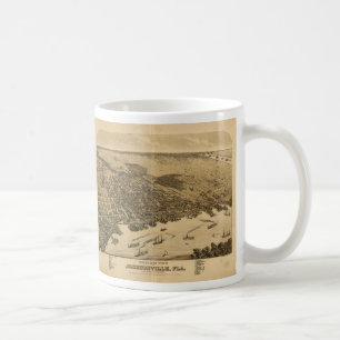 Vogelperspektive von Jacksonville Florida (1876) Kaffeetasse