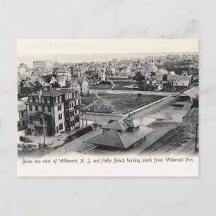 Vogelperspektive, Wildwood, New Jersey, Vintage Postkarte
