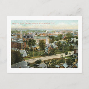 Vogelperspektive, Winston Salem, NC Vintage Postkarte