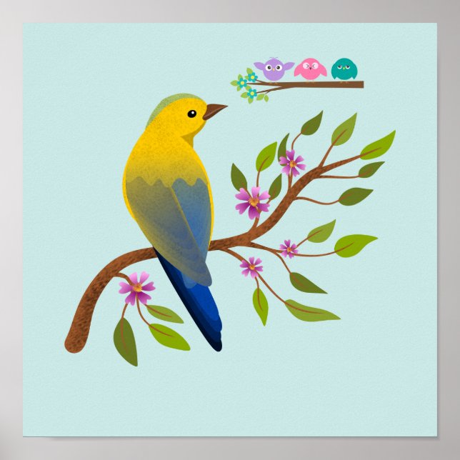 Vogelplakat Poster (Vorne)
