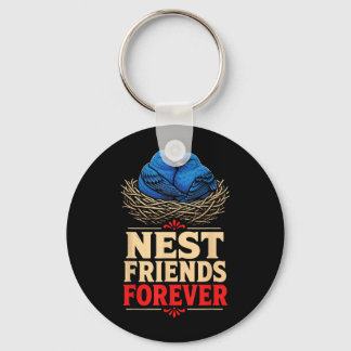 Vogels Beobachtung Nest Freunde Forever Indigofink Schlüsselanhänger