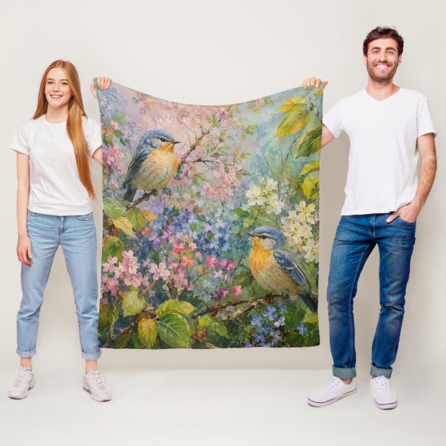 Vogelsang unter Blüten Fleecedecke (Beispiel)