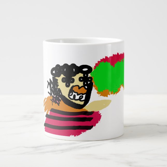 Vogelscheuche Freude Jumbo-Tasse (Vorderseite)