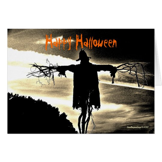 Vogelscheuche-glückliche Halloween-Karte Karte