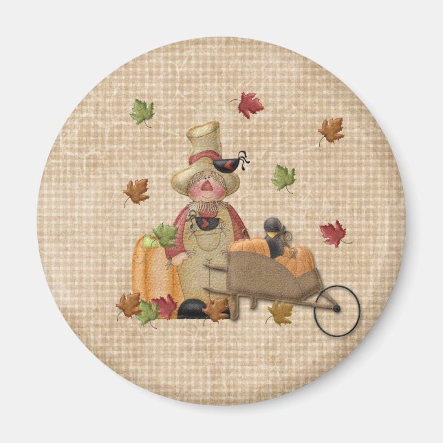 Vogelscheuche Magnet Bauer (Vorne)