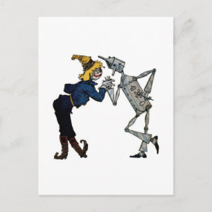 Vogelscheuche und Blechmann Postkarte