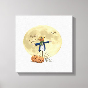 Vogelscheuche und Mond Oversized T-Shirt.png Leinwanddruck