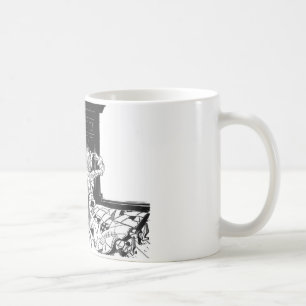 Vogelscheuche und Schrotte Kaffeetasse