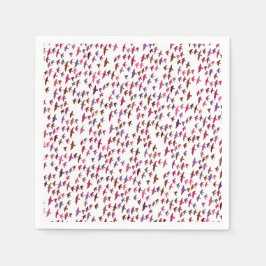 Vogelschloss in rosa und Lila Serviette