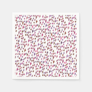 Vogelschloss in rosa und Lila Serviette