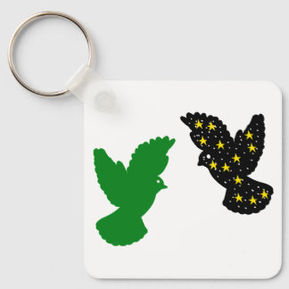 Vogelschlüsselanhänger – Doppelflügel-Silhouette-M Schlüsselanhänger