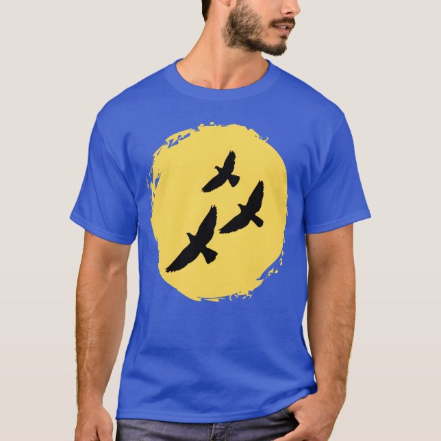 Vogelschutzdesign Vintag T-Shirt (Vorderseite)
