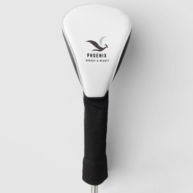 Vogelschwarzer Luxus-Schönheitsflügel schnelle Lie Golf Headcover (Vorderseite)