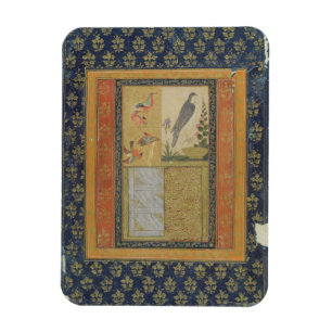 Vogelstudie und Kalligraphie, Golconda, Andhra Magnet