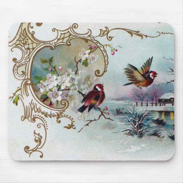 Vogelszene Mousepad (Vorne)