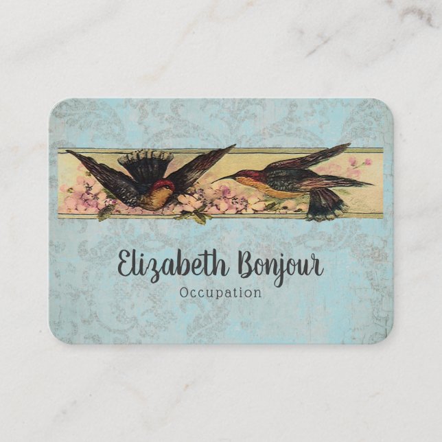 Vogelversammlungspapier, FARBEN & GRÖSSEN - Große Visitenkarte (Vorderseite)