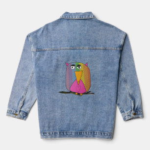 Vogelvogel "Kunst von Kindern" Jeansjacke