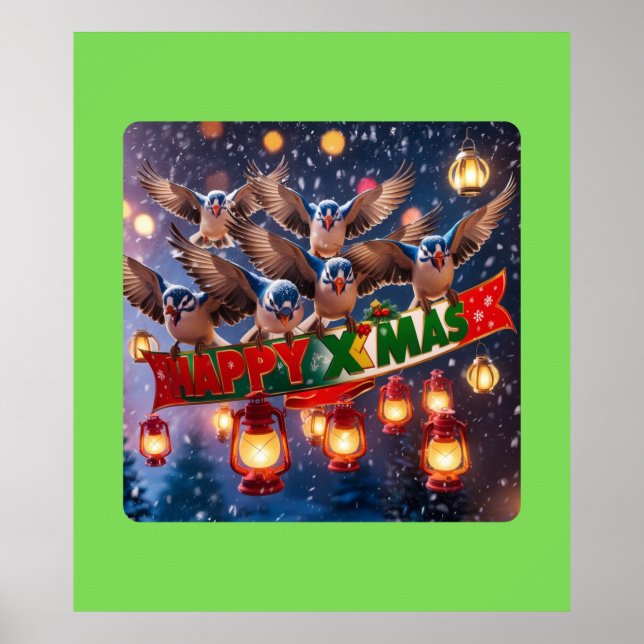 Vogelweihnachtsfest Poster (Vorne)