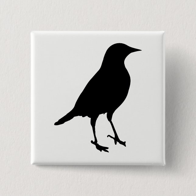 Vogelwelt-Silhouette Button (Vorderseite)