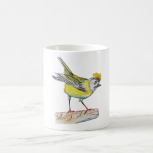 Vogelzeichnung Klassischer Weißer Becher Kaffeetasse