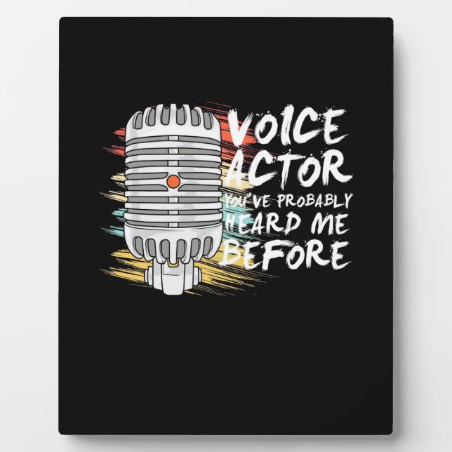 Voice Actor Before Fotoplatte (Vorderseite)