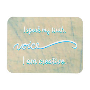"Voice" Blue Throat Chakra Inspirierend Wörtermagn Magnet