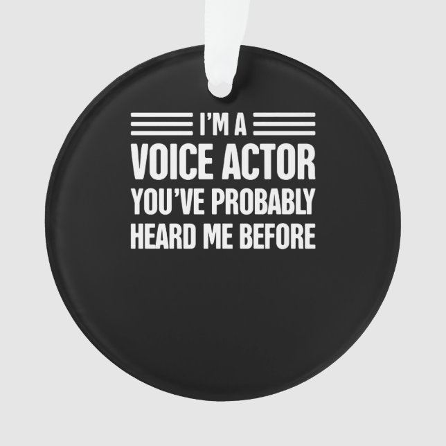 Voice-over-Künstler Voice-Schauspiel Premium-Gesch Ornament (Vorderseite)