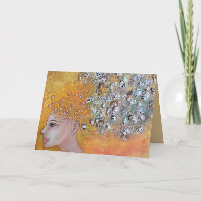 Voices Original Art Strong Frau Karte (Vorderseite)