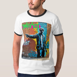 Voici America Street Art Commentary T-Shirt
