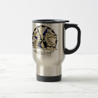 Voici des dragons - tasse réutilisable de voyage