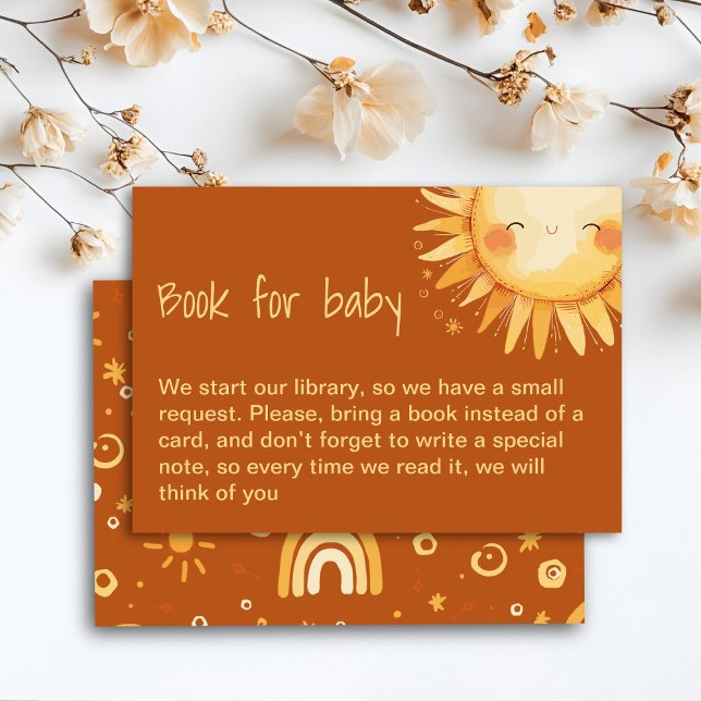 Voici la carte de boîtier du baby shower Sun Boho (Sun baby shower invitation )