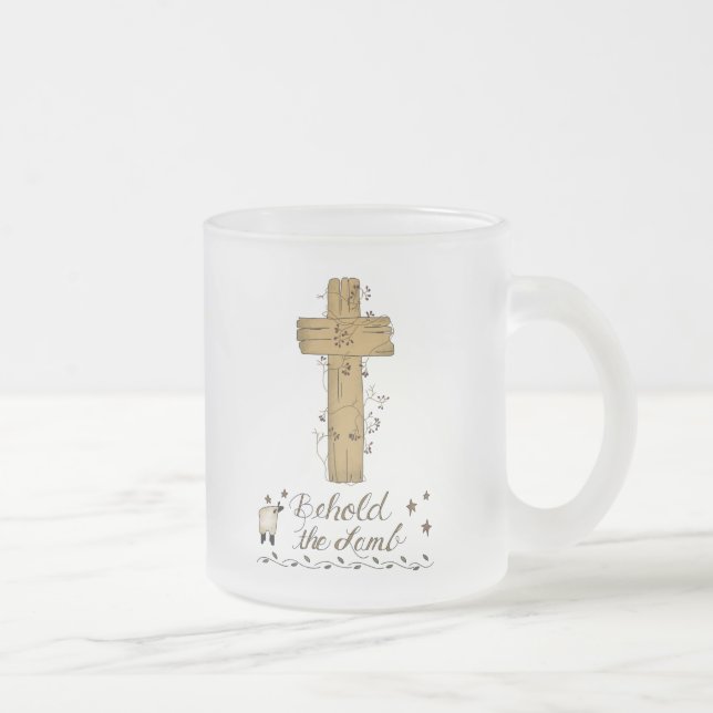 Voici l'agneau Christian Frosted Mug (Droit)