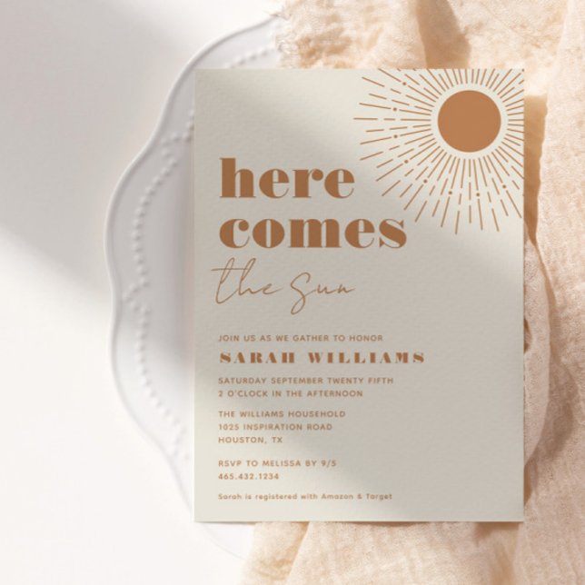 Voici le Baby shower Sun Boho | Invitation (Available for print and instant digital download!)
