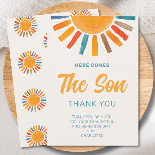 Voici le Carte de remerciements de Baby shower Son