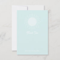 Voici Le Carte de remerciements Plat Soleil