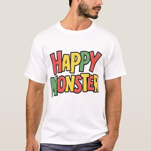 Voici le 💩 de T-shirt Happy Monster 👕 (Devant)