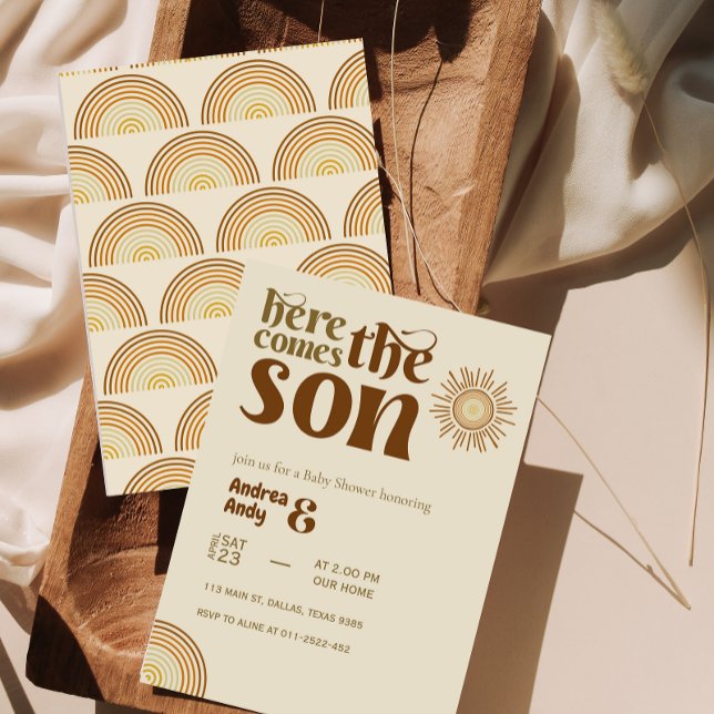 Voici le fils baby shower Invitation (Créateur téléchargé)