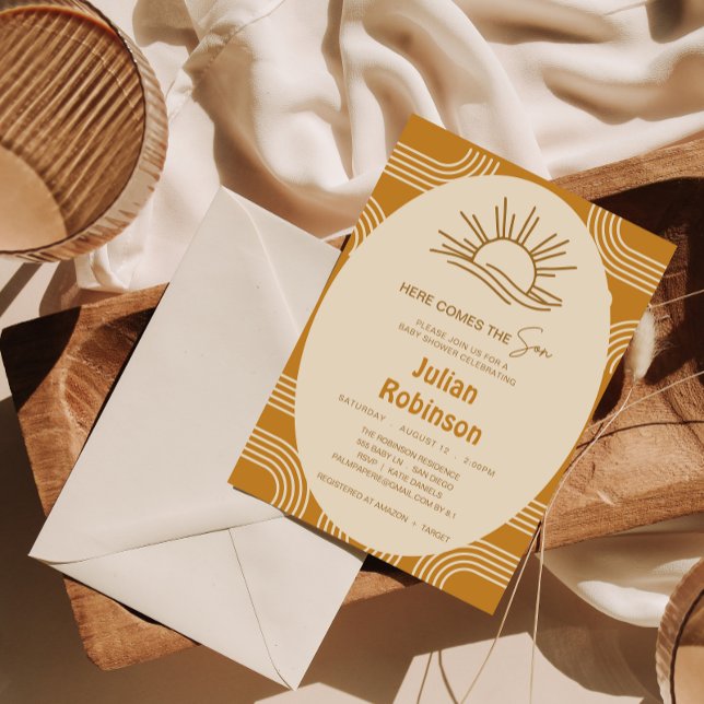 Voici Le Fils Boho Baby Boy Shower Invitation (Créateur téléchargé)