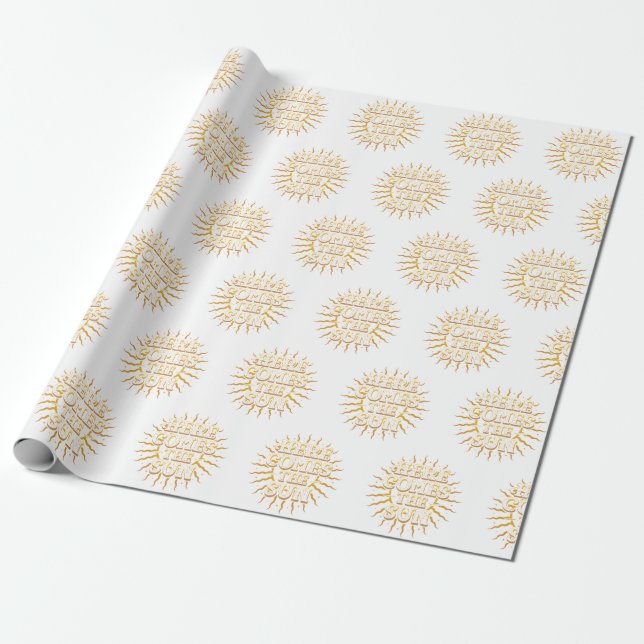 Voici Le Papier D'Enveloppement Soleil / Cadeau (Déroulé)