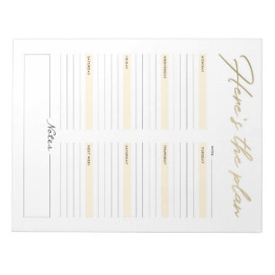 Voici le planificateur hebdomadaire du Bloc-notes