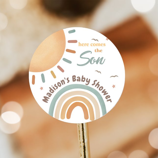 Voici le Sticker Baby shower Son Sunshine (Créateur téléchargé)