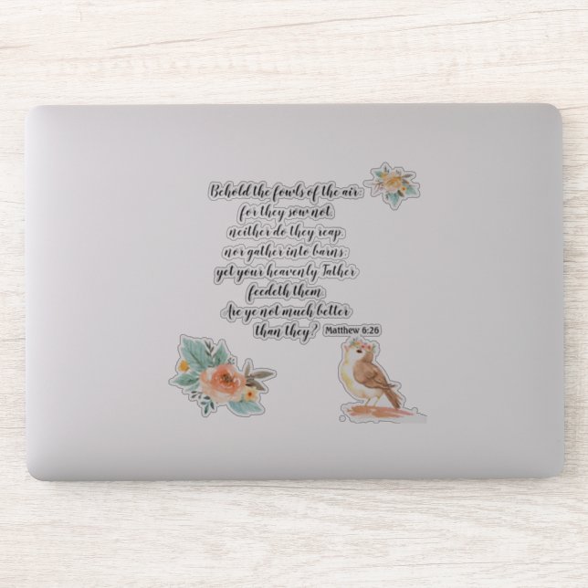 Voici les Doigts de l'Air Bible Verse Sticker (Ordinateur)