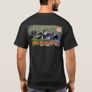 VOICI LES DRAGONS ET T-shirt aux oiseaux à gros po