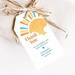 Voici les étiquettes Son Baby shower Favor