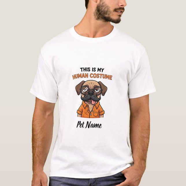 Voici mon costume humain T-shirt personnalisé pour (Devant)